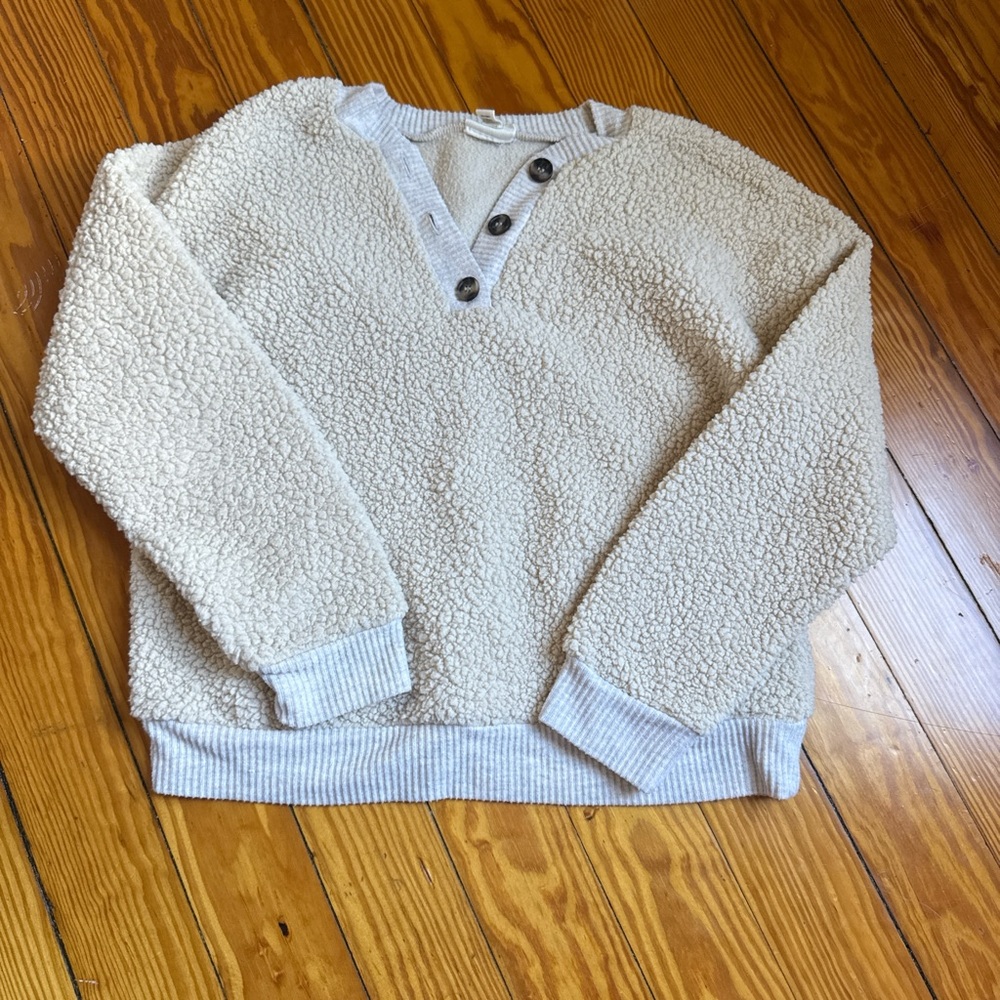 a.n.a Women's Cream Teddy Jacket